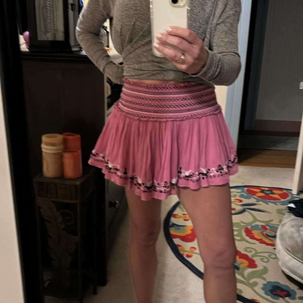 LoveShackFancy mini skirt